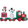 Santa Car Train Scene Christmas Inflatable